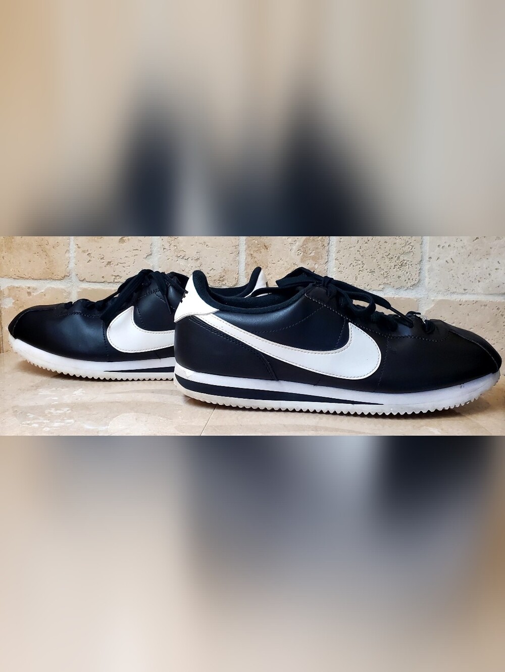Nike Men’s Cortez Classic Black/White Low-Top Sneaker Size 11.5 - Picture 12 of 13